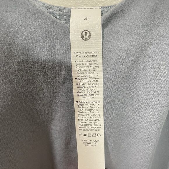 NWT Lululemon Align Dress Belgian Blue SZ 4 Nulu Built in Pockets Shorts Tennis - Picture 2 of 6